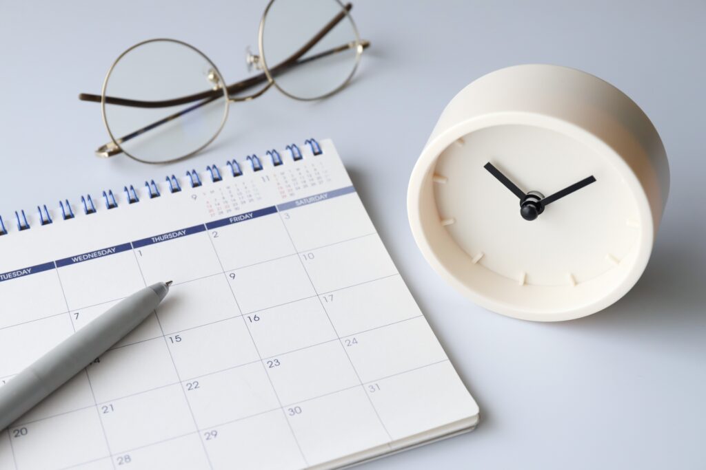 理想的なスケジュールの立て方