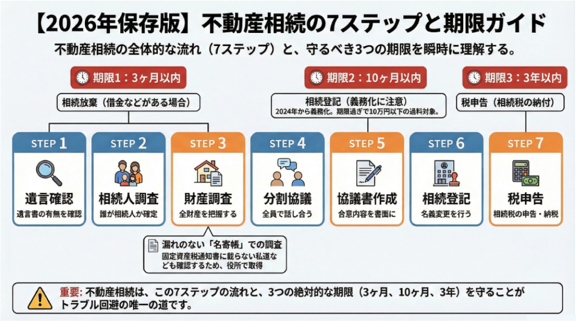 不動産相続のステップと期限ガイド