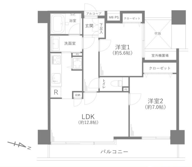 1_間取りコート浦和常盤 302号室