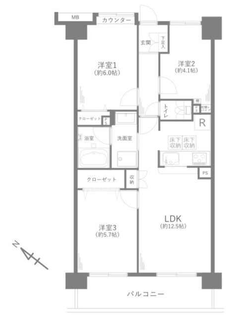 1_間取りコスモ蕨センターコート